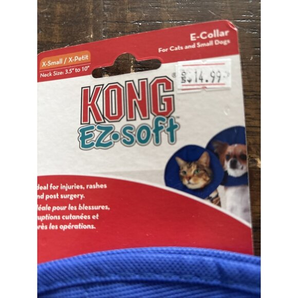 KONG EZ-Soft E-Collar for Cats and Small Dogs Blue 3.5”-10”-Never Used! - Picture 2 of 4